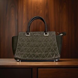 Michael Kors Studded Handbag w/ Removable Shoulder Strap